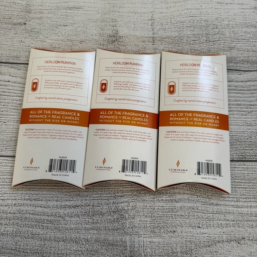 Luminara New 3 Pack Fragrance Pods in Heirloom Pumpkin